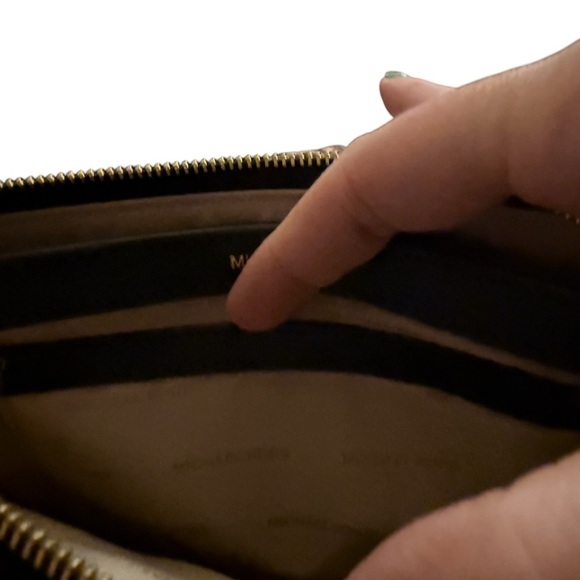 Michael Kors Leather Studded Medium Wristlet Wallet Dark Blue with Stars. - Picture 8 of 14